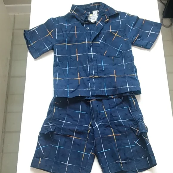 City Life 2T Navy blue short sleeve short set for spring and summer - Picture 1 of 4